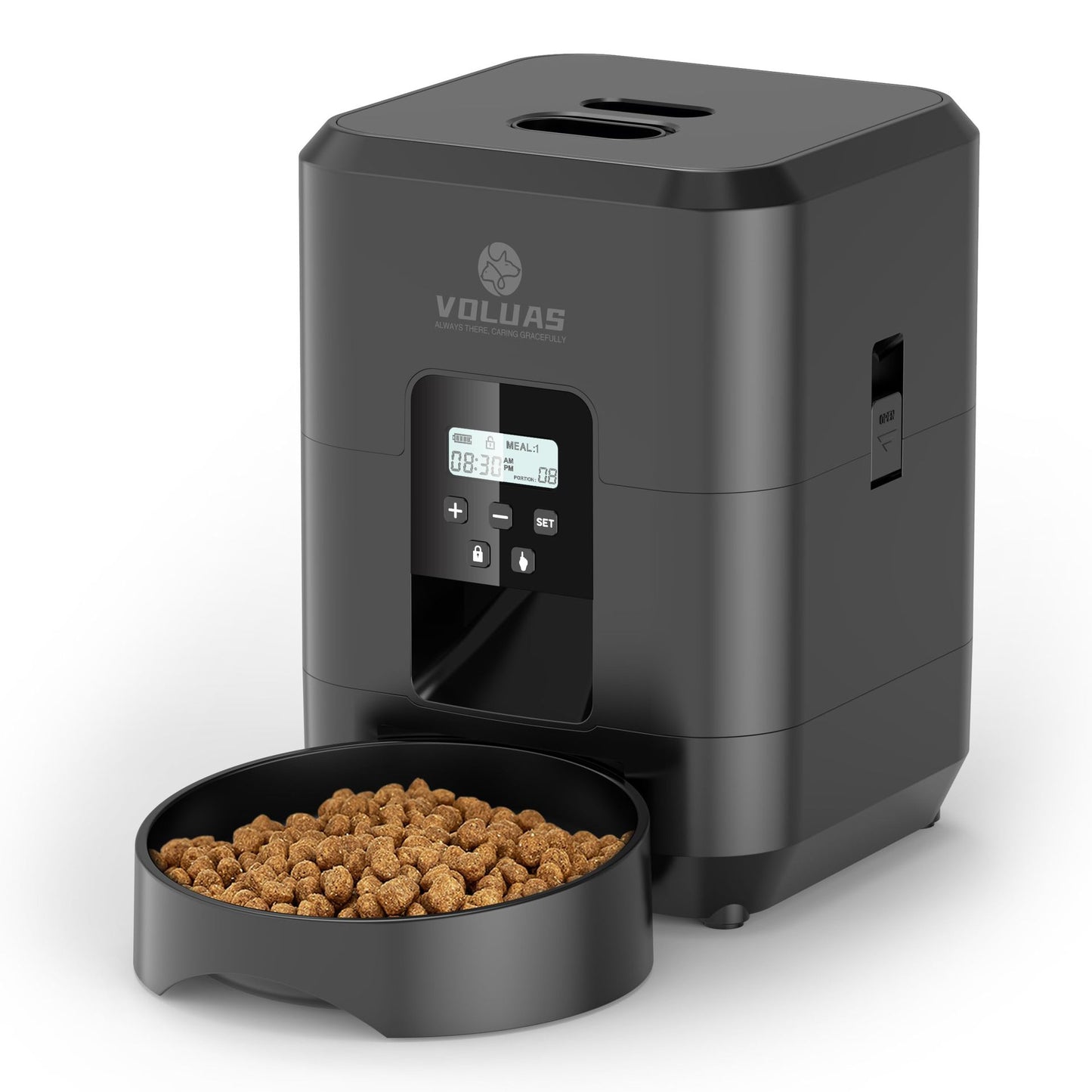 Smart Automatic Pet Feeder with Timer, Wifi App Control, Timed Quantitative Dry Food, Dispenser with Portion Control for Cats and Dogs